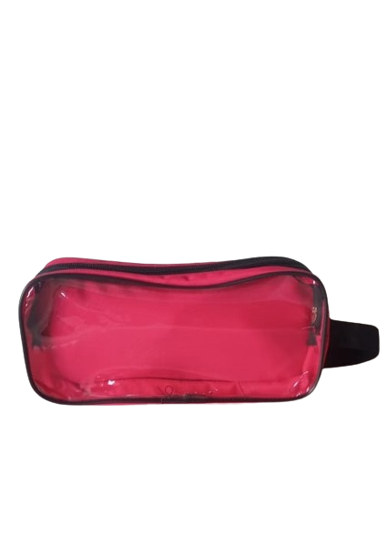 Transparent Pouch with Two Compartments (23 X 10 X 10 Cm )
