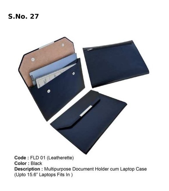 Multipurpose Document Folder-cum-Laptop Case