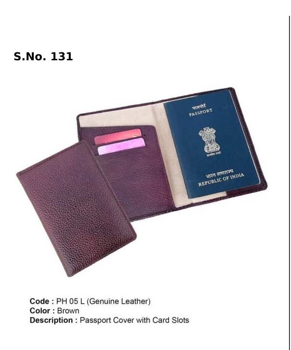 Passport Cover with card slots - Genuine Leather