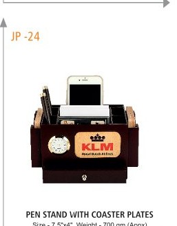 PEN STAND WITH COASTER PLATES Size - 7.5"x4", Weight - 700 gm (Appx)