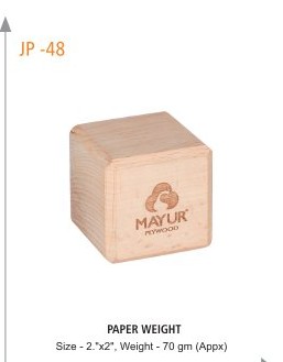 PAPER WEIGHT Size - 2"x2", Weight - 70 gm (Appx)