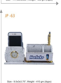 Pen Stand Size - 9.5x3x3.75", Weight - 410 gm (Appx)