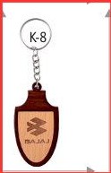 Wooden Keychain with polycover packing