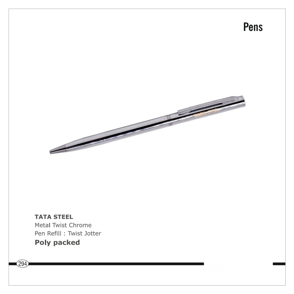 STEEL Metal Twist Chrome Pen