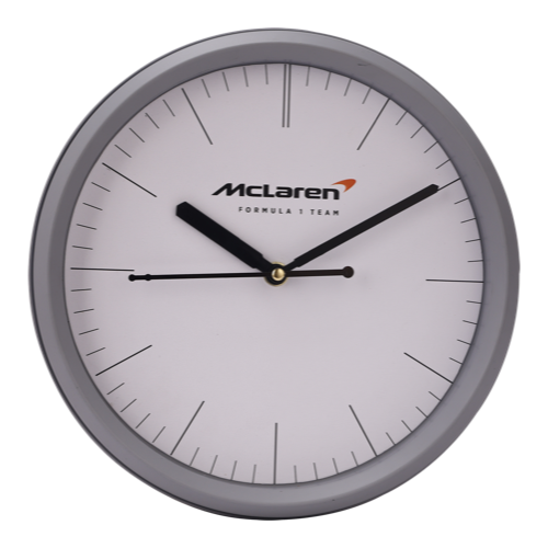 Mclaren Wall Clock - Size: 9" Dial Size: 7.75"