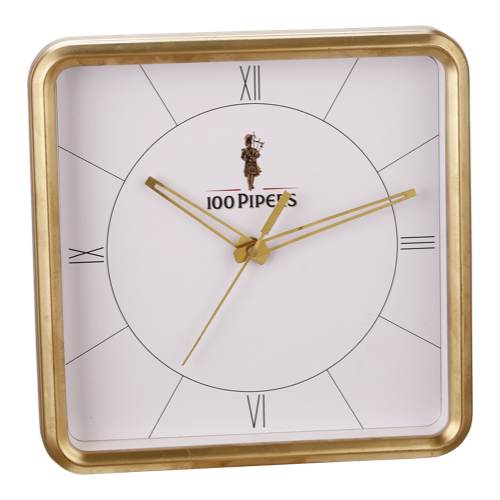 100 Pipes Wall Clock - Size:  9"X9" Dial Size:  7.75"X7.75"