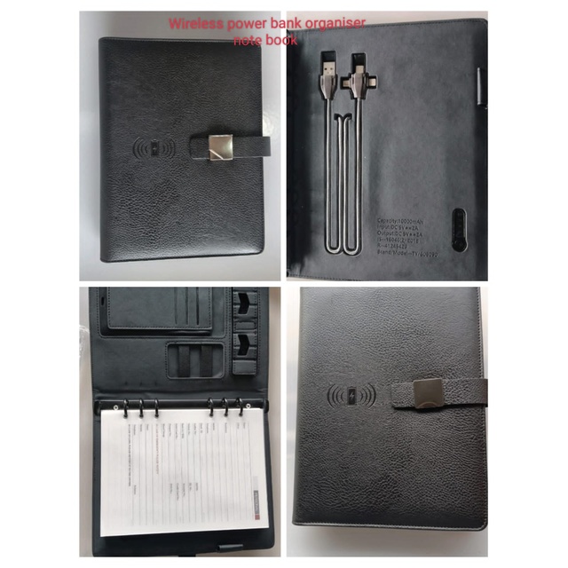 WIRELESS POWER BANK ORGANISER NOTE BOOK WITH BOX PACKING