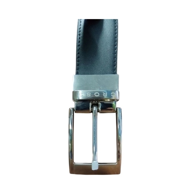 CROSS BELT - BUC10064 35 mm PRONGED BUCKLE NI/F/P/NI (RB - 107) + STR100065 SIBAGO 35MM XXL BLACK/BROWN MATCHING STITCHED END TO END 121CM