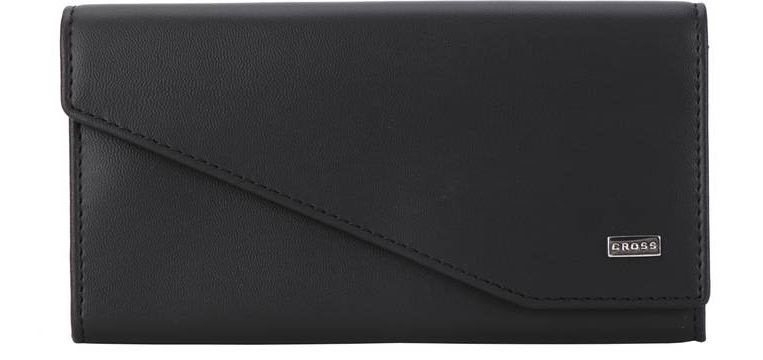 CROSS SPARK LITE FLAP WALLET-BLACK WITH BOX PACKING, SIZE : H : 11 x L : 19 CM