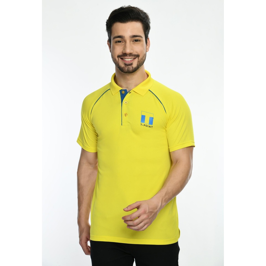 T-Shirt - Eco Polo; Contrast Bone And Chest Panel Folder; Contrast Band ; Fabric : Dot Knit Mesh; Sweat Absorbent