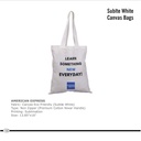 American Express  |  Bag - Canvas, Fabric : Canvas Eco Friendly (Subtle White), Type : Non Zipper (Premium Cotton Niwar Handle), Printing : Sublimation, Size : 13.85" X 16"