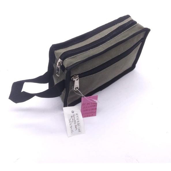 Canvas Cash Bag (20 x 13 x 7 CM) - Single Compartment with pocket