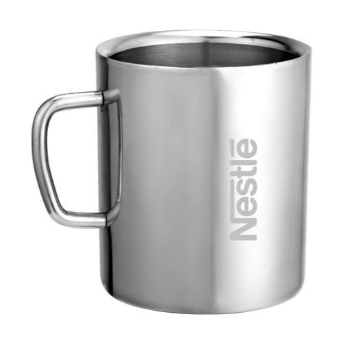 Stainless Steel Double Wall Cup (230 ML) - Food Grade, Durable Mirror Chrome Finish, Easy to Clean