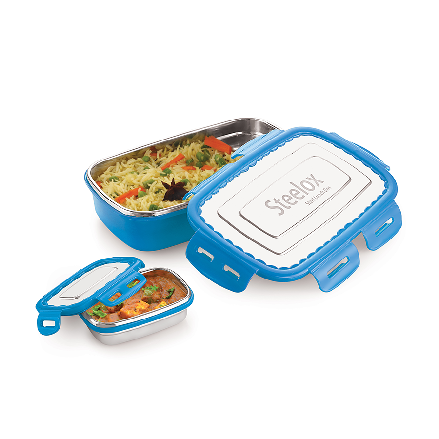 steelox jumbo steel inner insulated snack pack
