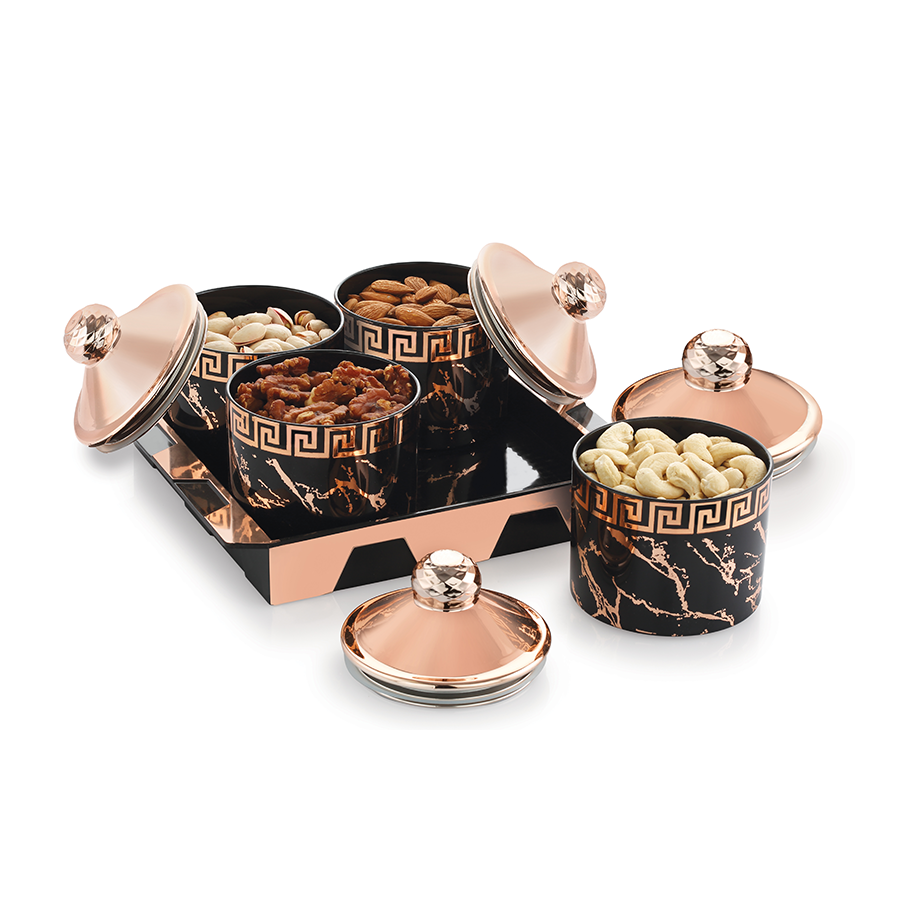silky ceramic set 6 (with tray) candy tray