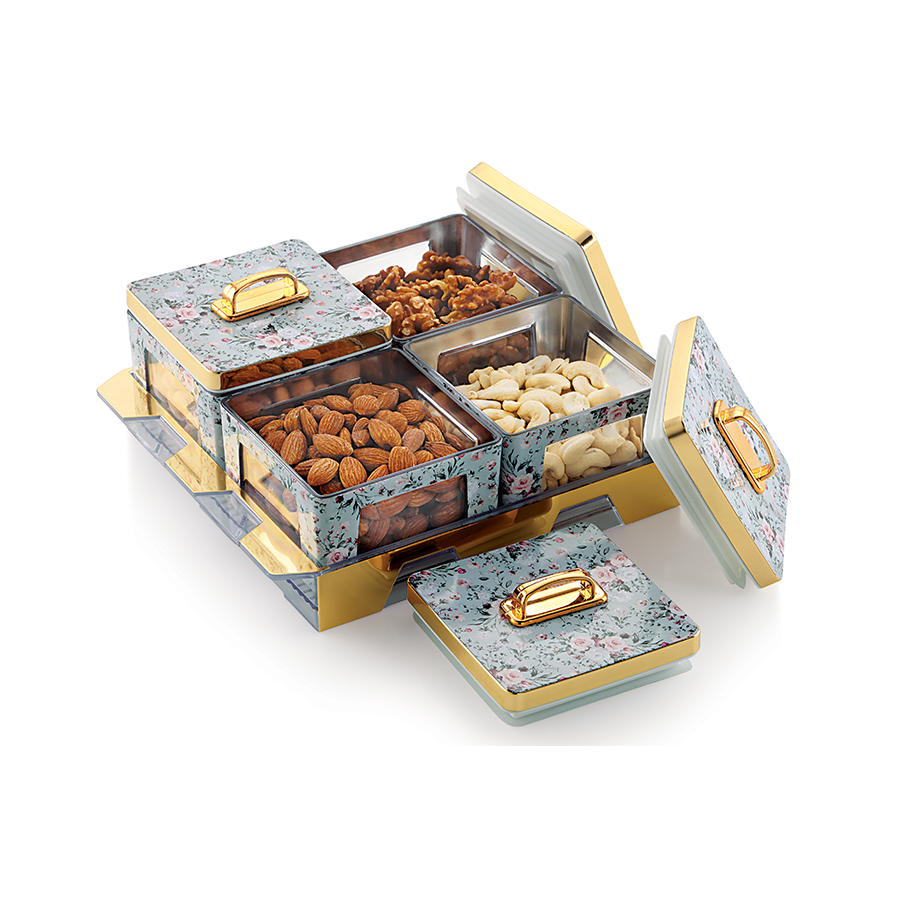 sierra flora set 4 (with tray) candy tray
