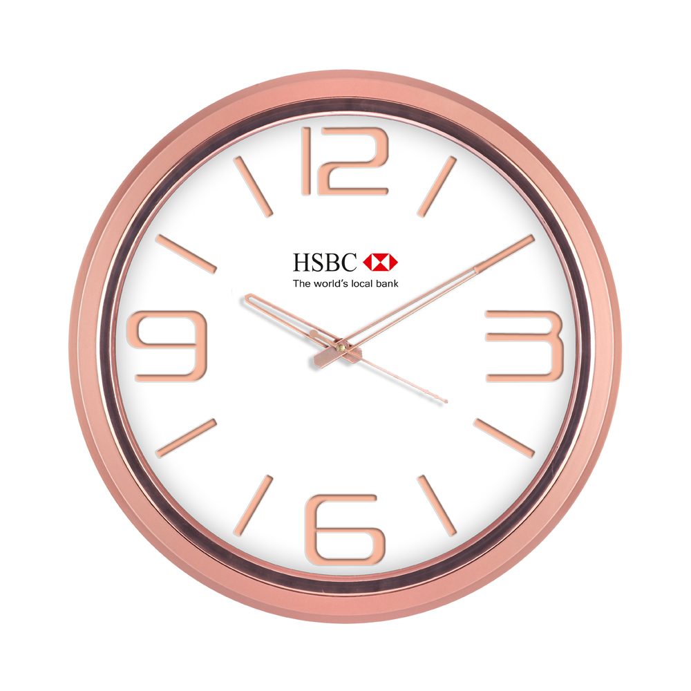 Wall Clock - 3D Number - Dimension	12.75"Round