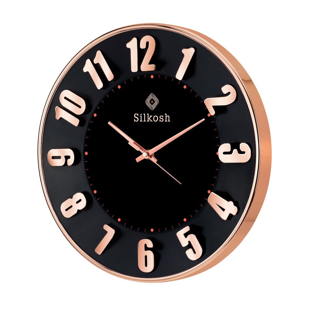Wall Clock - 3D Number - Dimension	11.75"Round