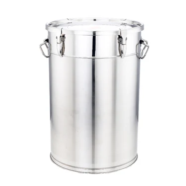 Large Stainless Steel Food, Water, Oil Storage Container With Airtight Locking Lid - 15 Litre