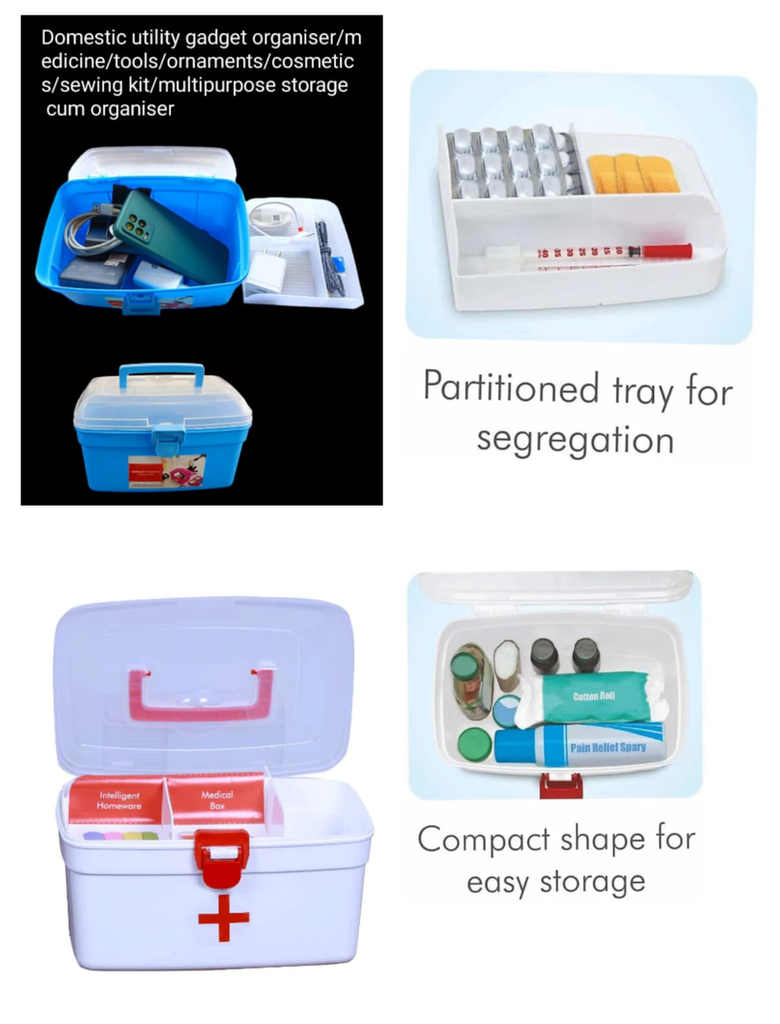 Multipurpose Storage Box For Medicine box, Cosmetics, Jewellery, Office Stationery and Many More - 3000 ML