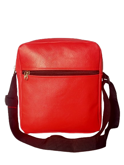 Cross Body Compact Sling Gadget Bag - Durable PU-Coated Rexine, Spacious Main Compartment & Handy Exterior Pocket (25 X 21 X 7 Cm)					