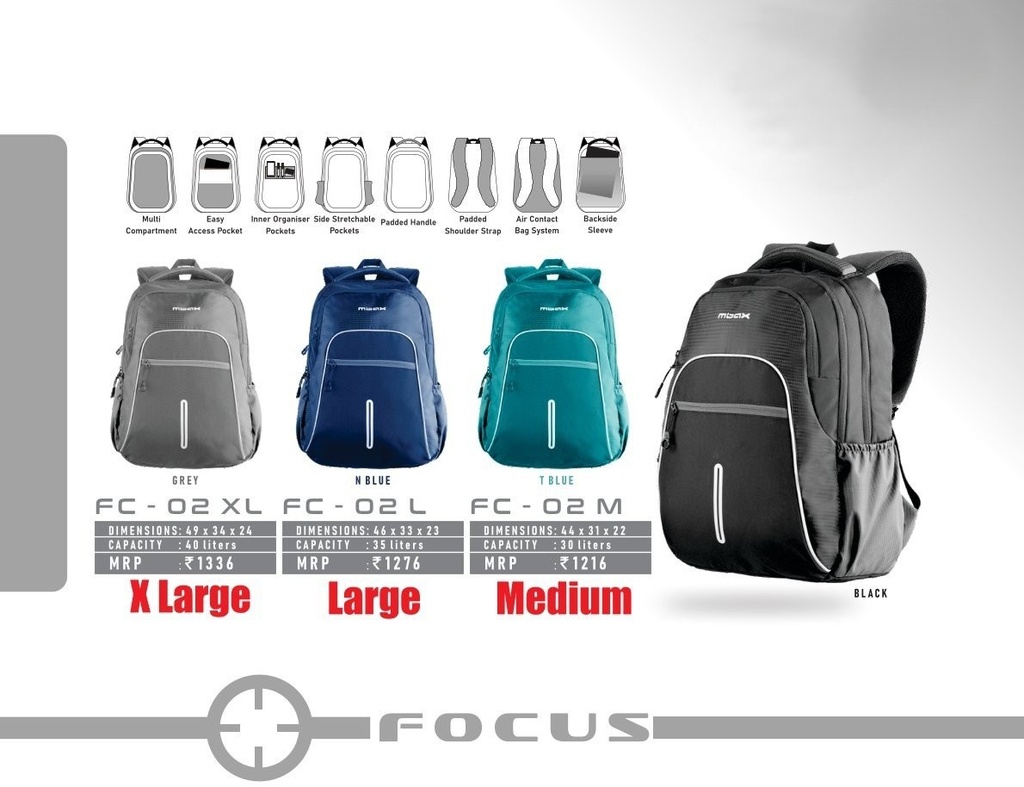 BACKPACK BAG LARGE 35L(46X33X23cm)