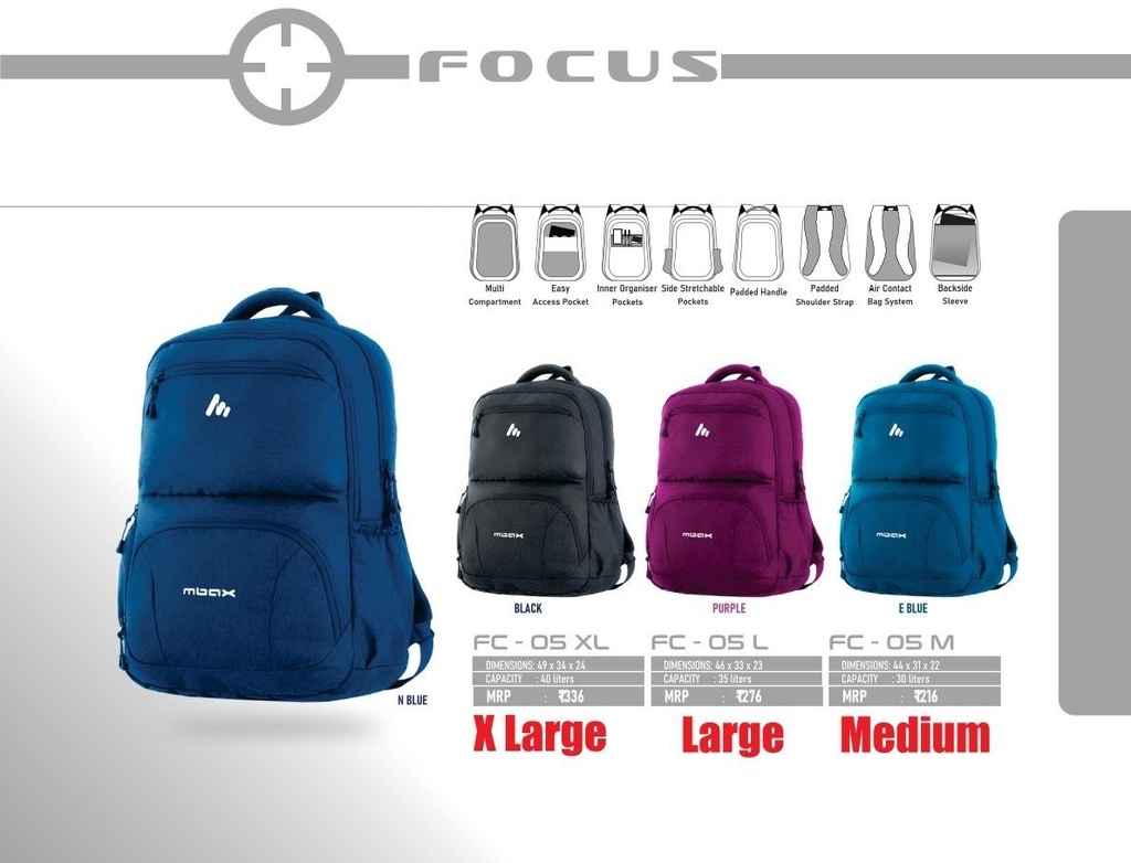 BACKPACK BAG LARGE 35L(46X33X23cm)