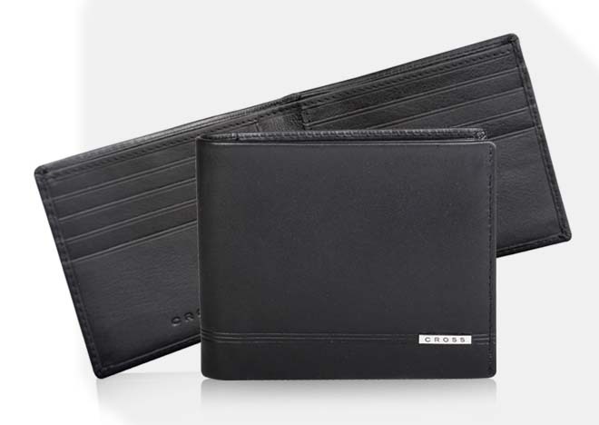 [63298]  CROSS CLASSIC CENTURY SLIM WALLET - BLACK WITH BOX PACKING SIZE : H : 9 x L : 11 x W : 1.2 CM