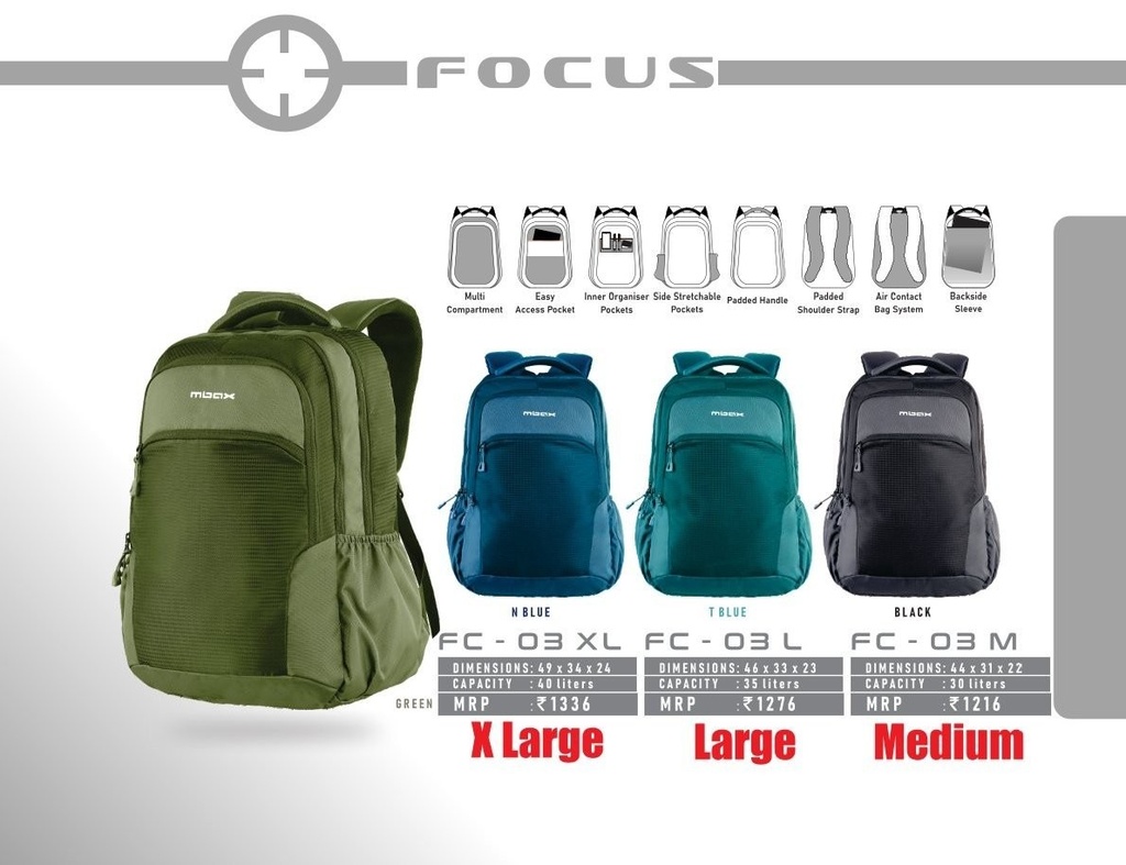 [63344] BACKPACK BAG LARGE 35L(46X33X23cm)
