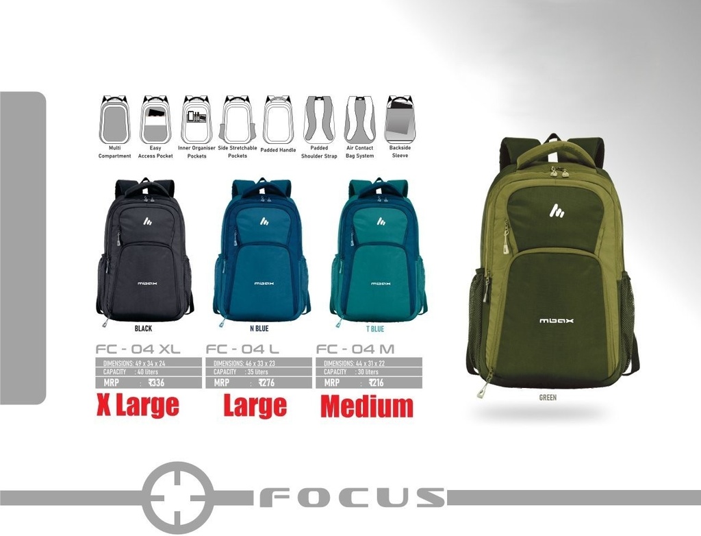 [63347] BACKPACK BAG LARGE 35L(44X33X23cm)