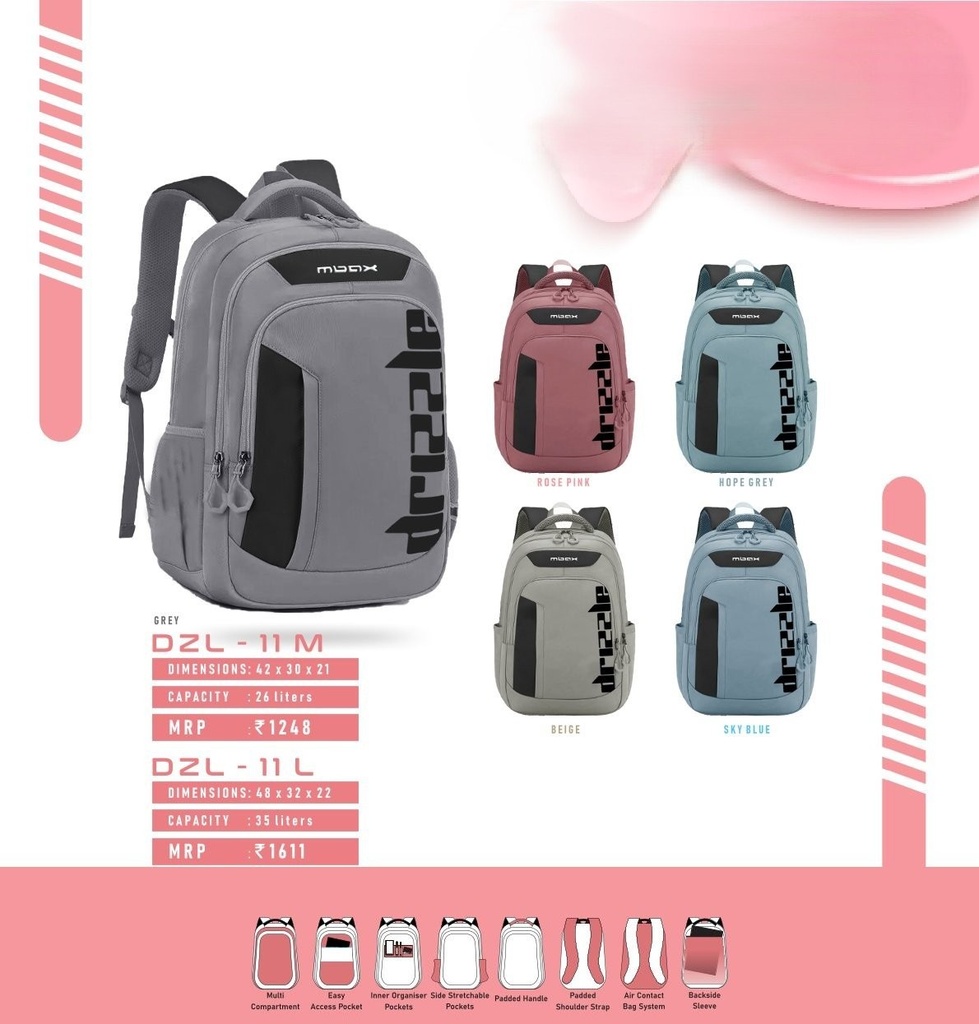 [63384] BACKPACK BAG MEDIUM 26L(42X30X21cm)