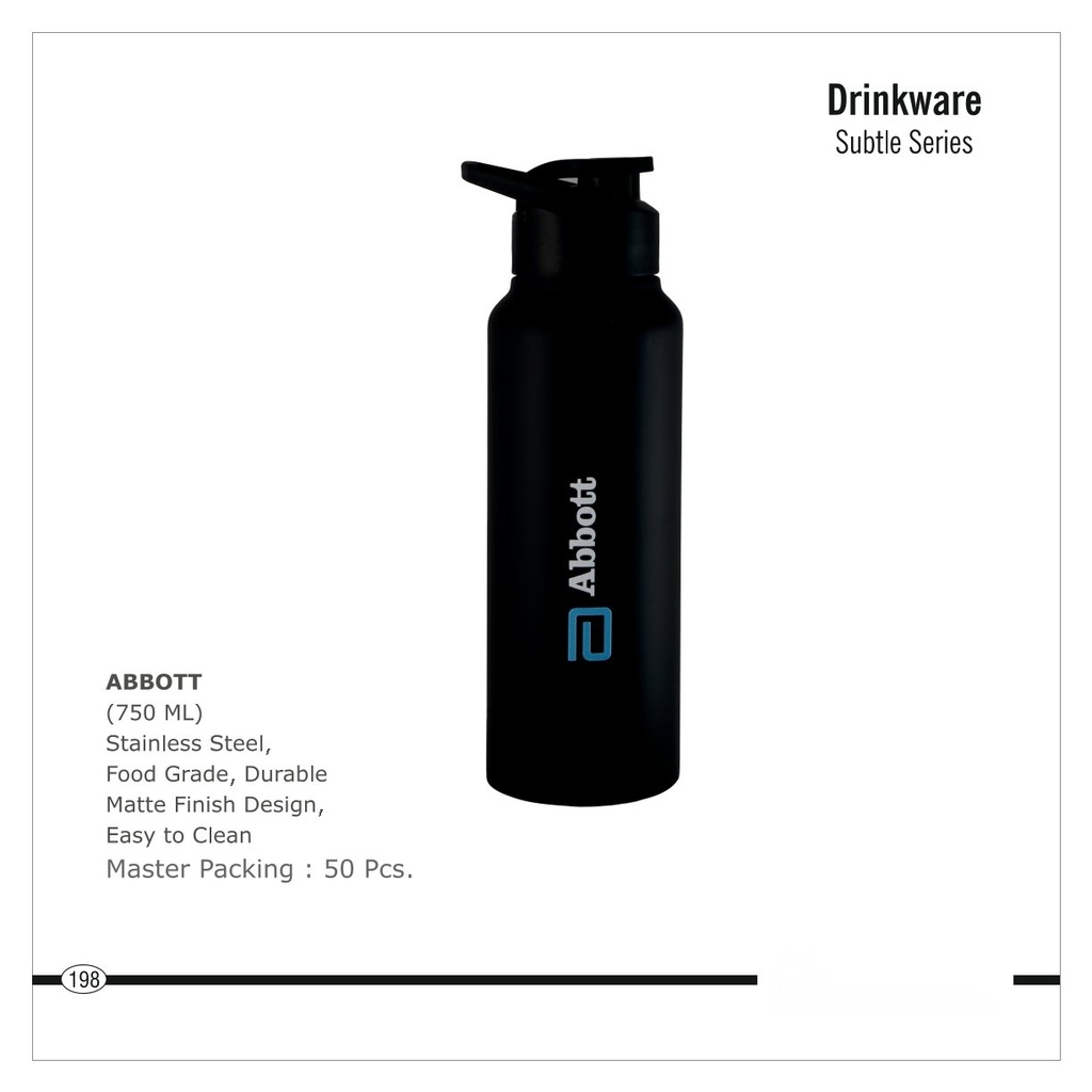 [64631] STAINLESS STEEL MATTE FINISH WATER BOTTLE (750 ML)