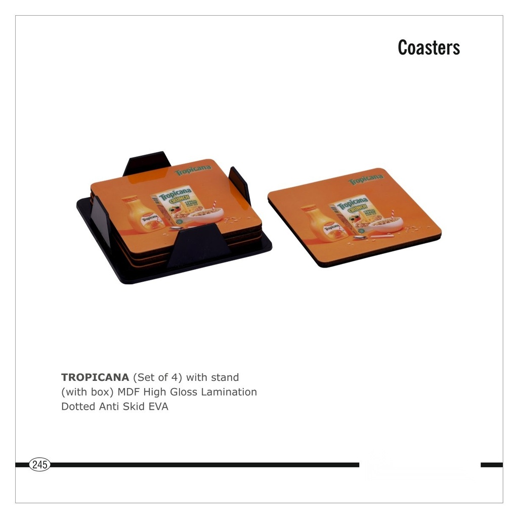 [64678] 4 pc set of coaster with stand