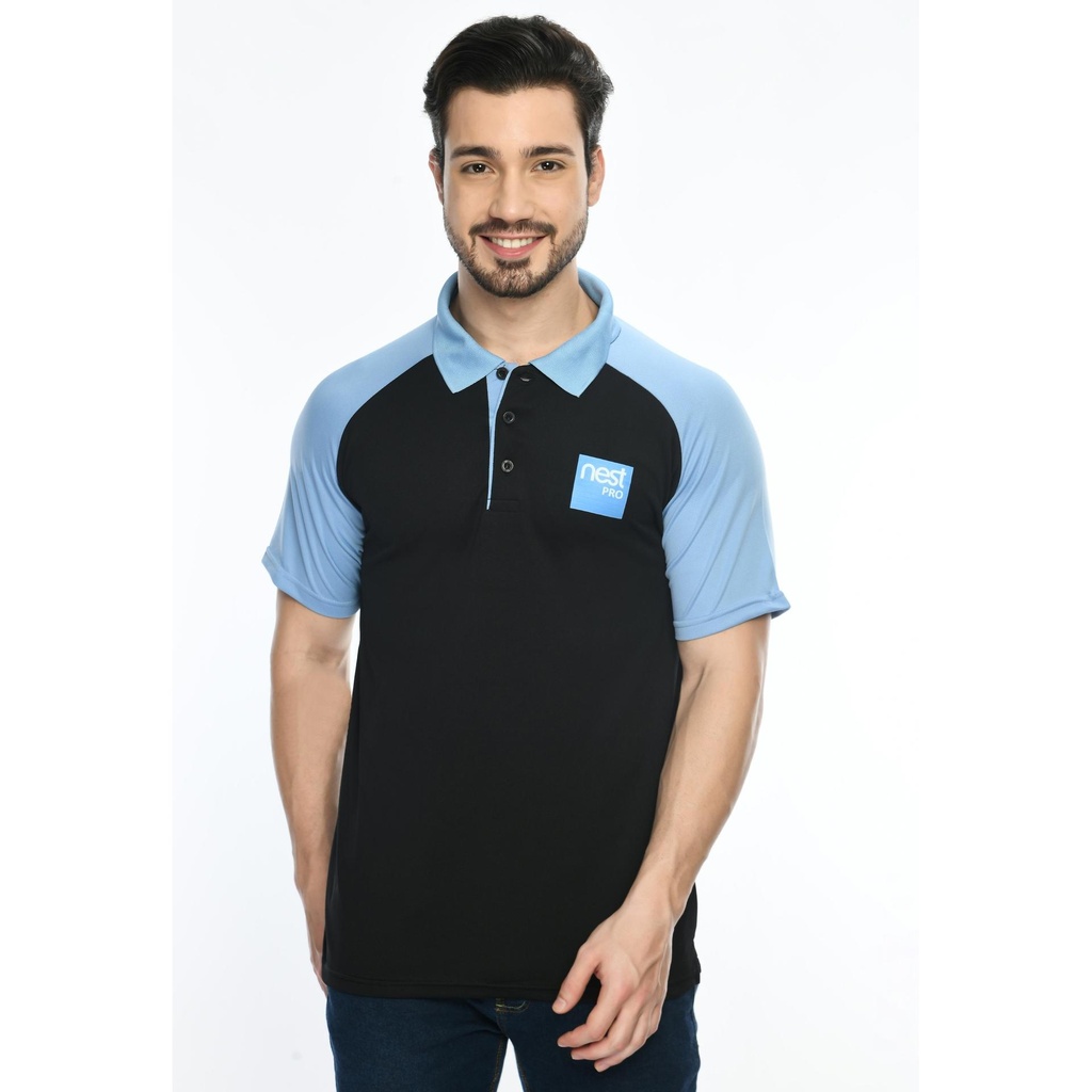 [61045] T-Shirt - Cut And Sew; Contrast Bone ; Fabric : Dot Knit Mesh; Sweat Absorbent