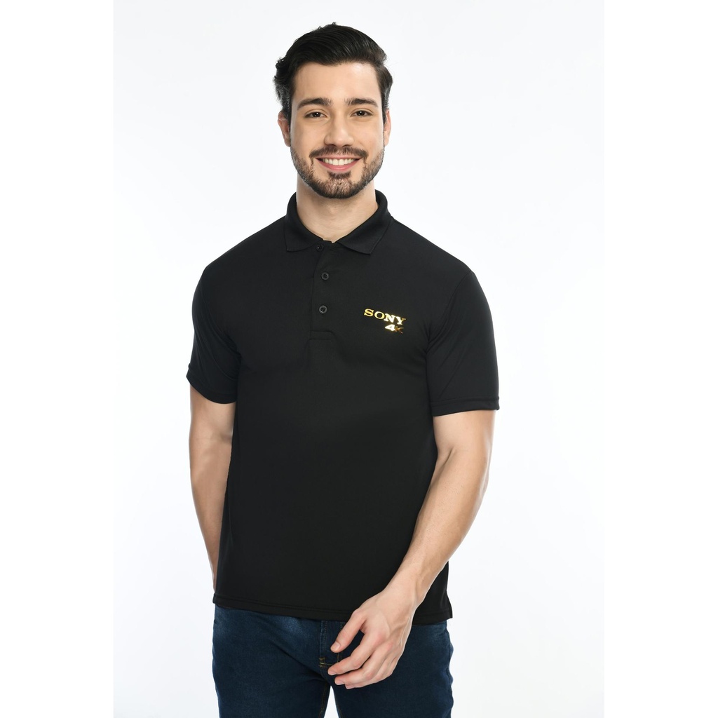 [61112] T-Shirt -Special Polo ; Gold Film ; Fabric : Dot Knit Mesh ; Sweat Absorbent