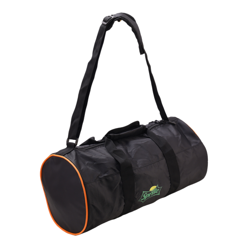 [61268] Bag - Fabric:Nylon 1000Denon Type: Duffel Bag (with 2 pocket) Color : Black With Orange Contrast