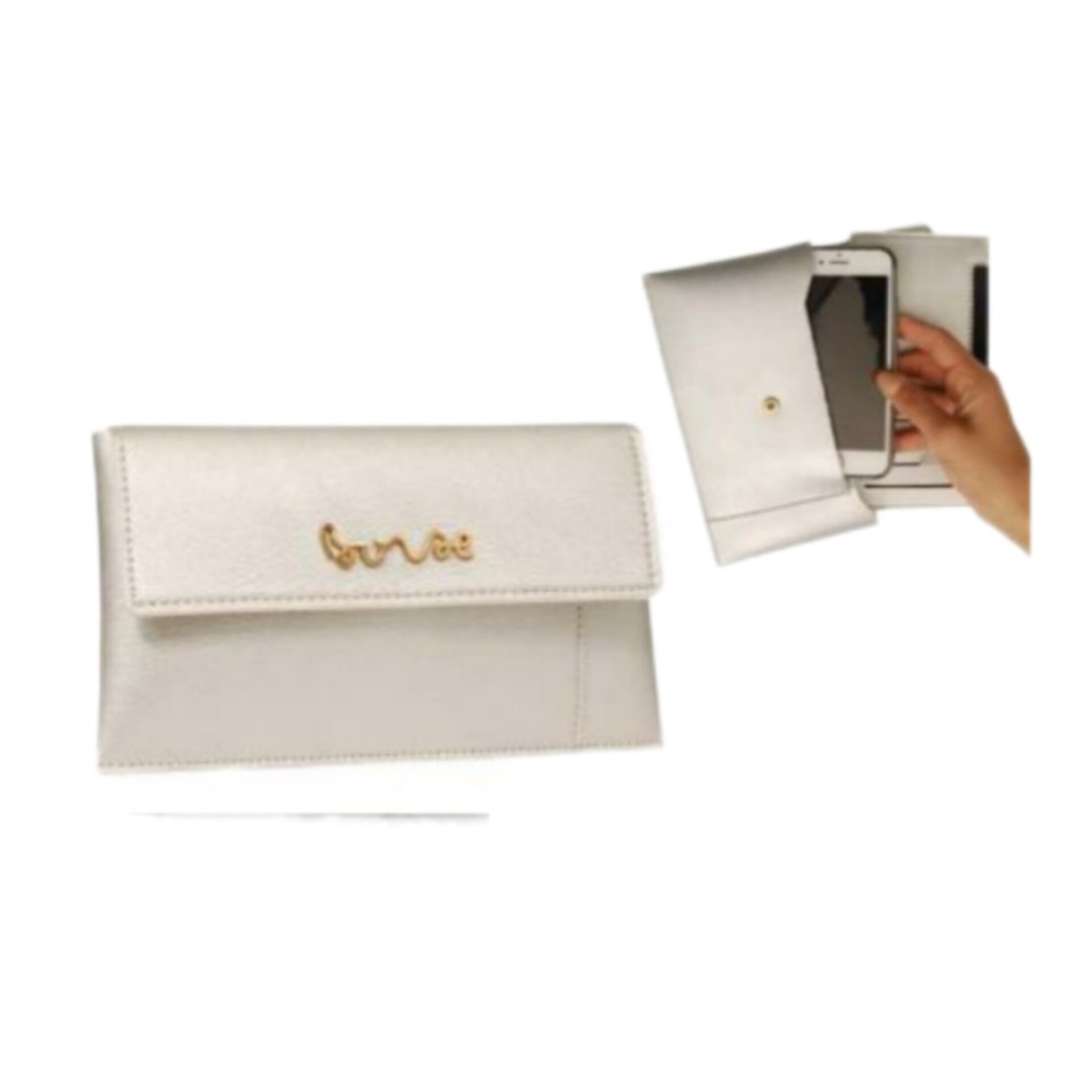 [61374] LEATHER SILVER LADIES WALLET
