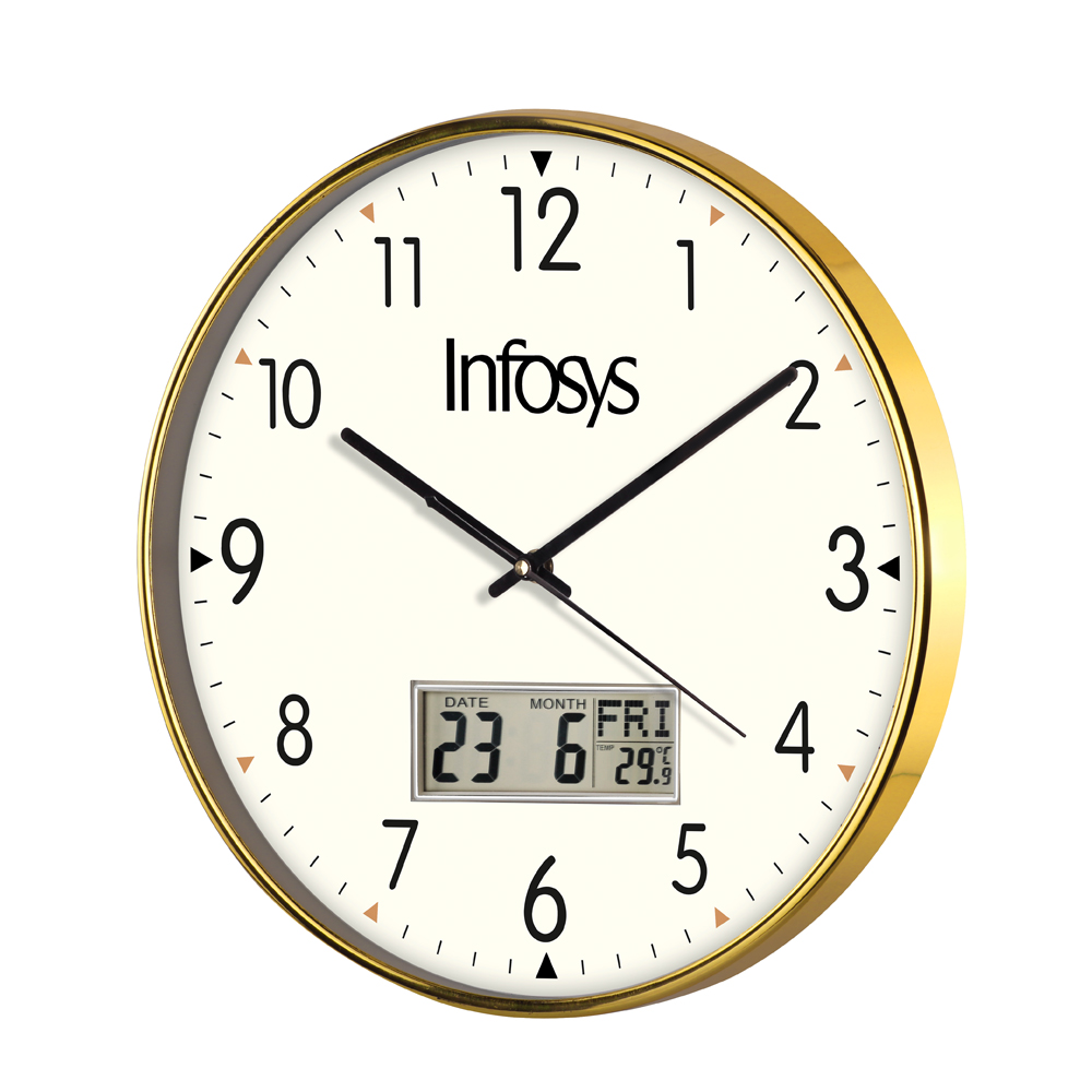 [60026] Digital Wall Clock 11.75"Round