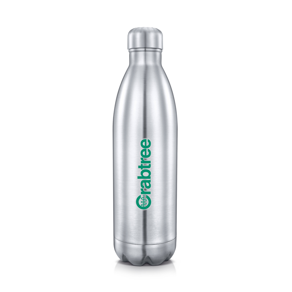 [60249] Double Stainless Steel Water Bottle - 1000 Ml - Crabtree